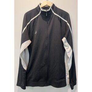 Adidas Jacket Mens‎ Black White Track Full Zip Climalite Athletic Size XL